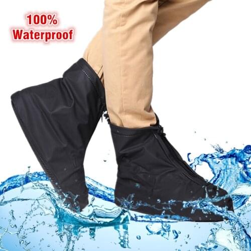 100% Waterproof Cycling Shoes Cover Men Women Outdoor Sport Non-slip Reusable Rain Shoe Cover For Motorcycle/Fishing Overshoes