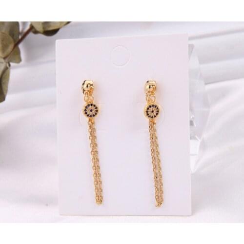 Simple Design High Quality Drop Earring For Women Fashion Zircon Tassel Earring Charming Birthday Date Gift Jewelry Accessory
