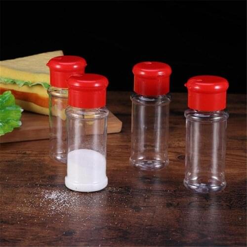 10Pcs 100ml Plastic Seasoning Bottle Spice Dispenser Pepper Salt Pepper Shakers Jar Can Barbecue Condiment Storage Bottle