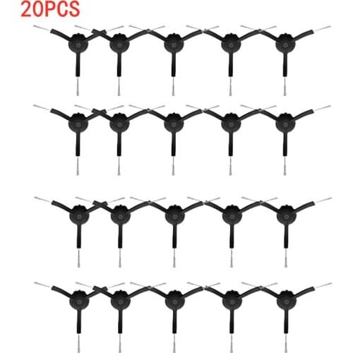 20PCS 3-Foot Black Side Brush Universal for Xiaomi Roborock and Mijia, 1/2/1S Gen rockrobo s5 s6 max pure maxv Mi Robot Kits