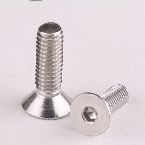 20PCS Cheap Authentic 304 Stainless Steel Sink Head Cap / Internal Flat Head Allen Screws M5 * 16