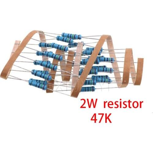 20pcs 47K ohm 2W Metal film resistor New original