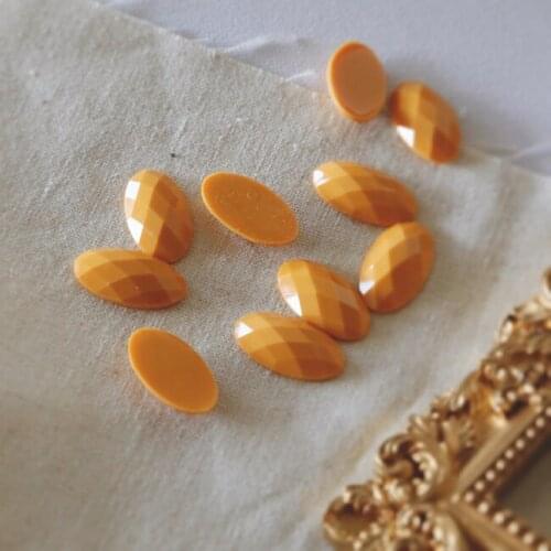 Small Table Mang Cut Oval Half Pill Ins Wind Japanese DIY Hand Made Accessory Material Earrings Evening Wind Earrings 4pcs