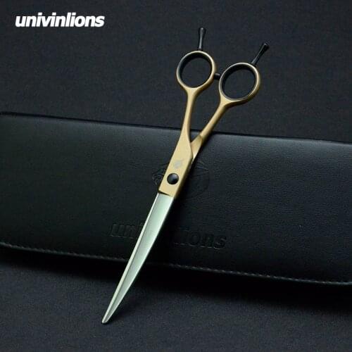 7" Pet Dogs Gromming Scissors Up Curved Shears Sharp Edge Animals Cat Upward Cutting Stainless Steel Barber Cutting Tools