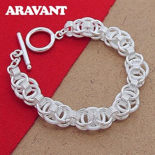 925 Silver Charm Bracelets For Women Silver Party Jewelry