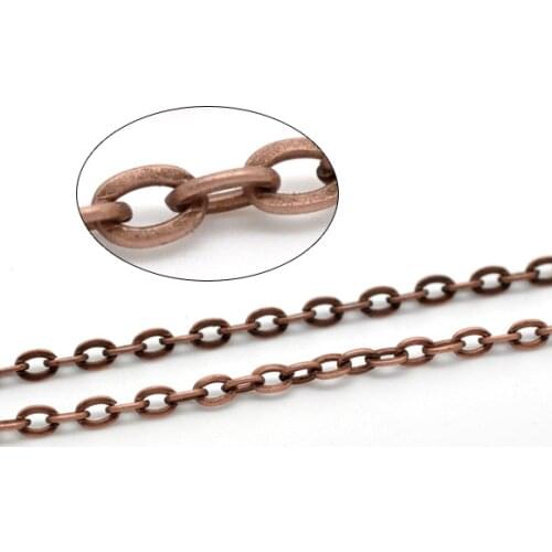 8SEASONS 10M Copper Tone Links-Opened Cable Chains 4x3mm (B14980)