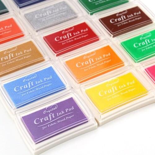 Colorful Inkpad Handmade DIY Craft Oil Based Ink Pad Rubber Stamps Fabric Wood Paper Scrapbooking Ink pad Finger Paint Wedding