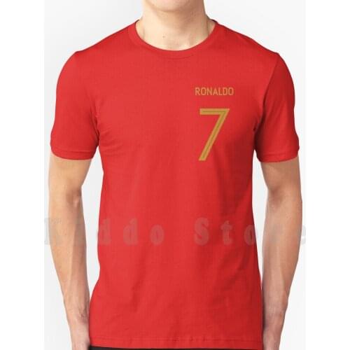 Christiano Ronaldo Portugal Jersey 2020 T Shirt Cotton Men DIY Print Cool Tee Christiano Ronaldo Portugal 2020 Kids Euro Ballon