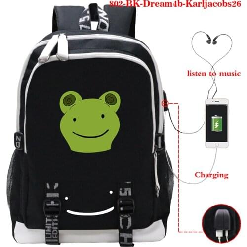 Hot Sale Dream Team Printing Backpack Teen Schoolbag Students Travel Rucksack Men Laptop USB Charge Mochila Dream Team Backpacks