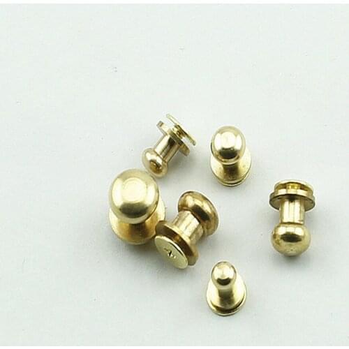 Leather Solid Brass Durable Belt Screw/Nail Rivet/round Head Button Stud/chicago Screw DIY 5/6/7/8/9/10mm Screw Buttons