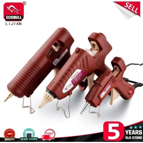 LIJIAN Glue Gun Hot Melt Glue Gun Adjustable Temperature Mini Hot Glue Gun 11mm Professional Copper Nozzle Sticks