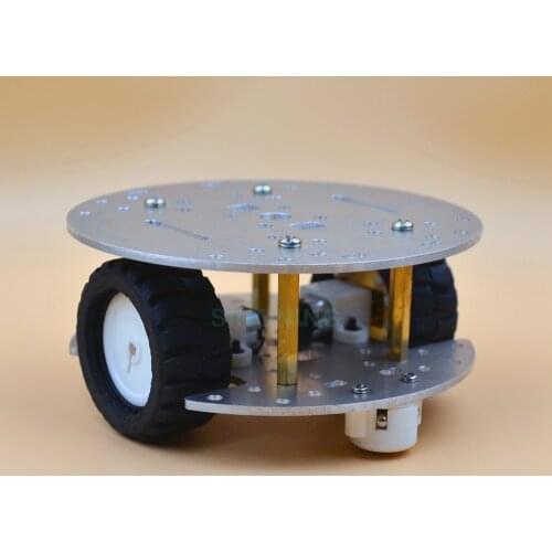 MINI 2WD 2 Layer Metal aluminium alloy Smart Robot Car Chassis KIT For Arduino SN50 CNC