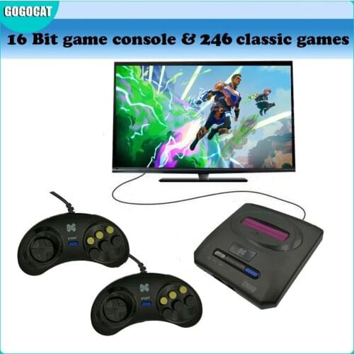 Mini TV Games Console Retro 16 Bit for SEGA Player Video Game Built-In 246 Classic Games Arcade Gaming Player Christmas Gift