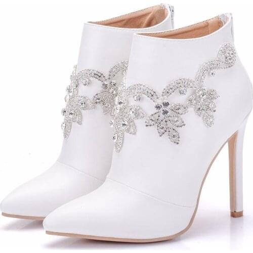 Fashion Women High Quality Ankle Boots Sexy High Heels Zipper Shoes Woman Wedding Party Riding Boots