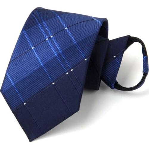 Fashion 8cm Neck Ties For Men Striped Neck Tie Gravatas Corbatas Zipper Lazy Man Zipper Necktie Wedding Shirt Accessories