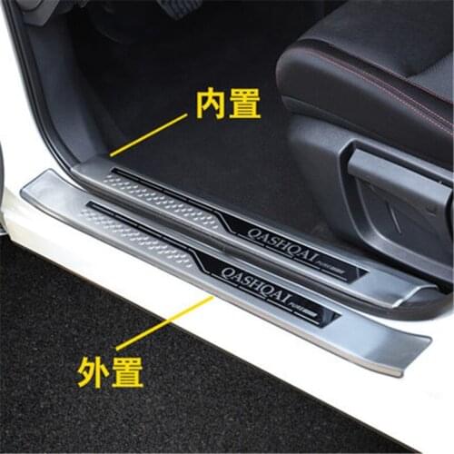 Stainless steel Scuff Plate/Door Sill door sill scuff plate protector guard Car Styling For Nissan Qashqai J11 2016-2021