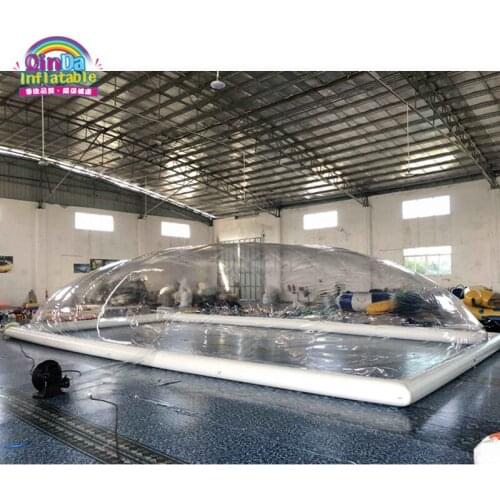 Outdoor transparent inflatable pool bubble dome air clear inflatable pool cover ceiling for children/family swimming pool