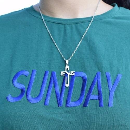 316L Stainless Steel Cross Necklaces & Pendants Women Men High Polished Pendant Christian Religious Necklace Christmas Jewelry