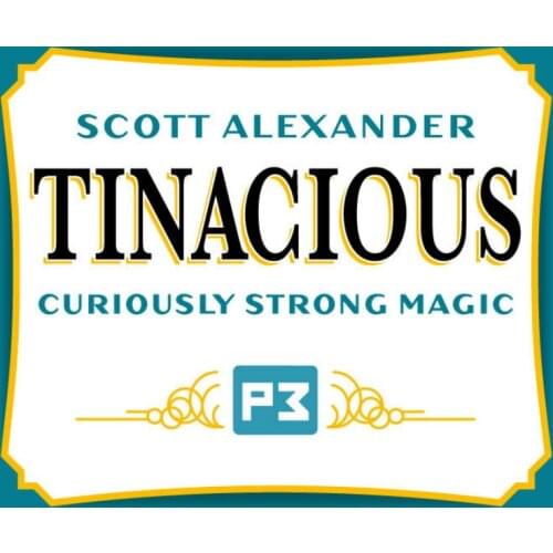 TINacious By Scott Alexander Magic Props Close Up Street Stage Magic Mentalism Gimmicks Magic Tricks Sined Card Into Box Fun