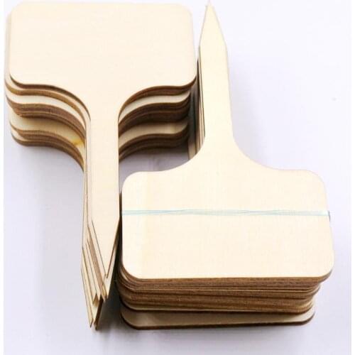 Garden Supplies 50Pcs Mini Wooden Flower Plant Sign Label Growing Tag Maker Planting Accessory Gardening Tool Wooden Tags