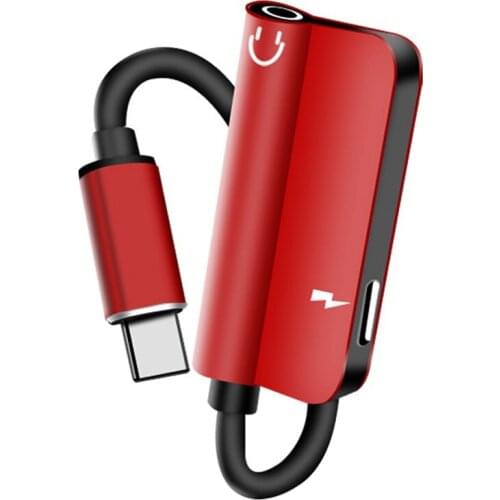 Type-C Earphone Audio Adapter for 3.5MM Jack, Music Listening and Charging Cable To Control the Call Combination