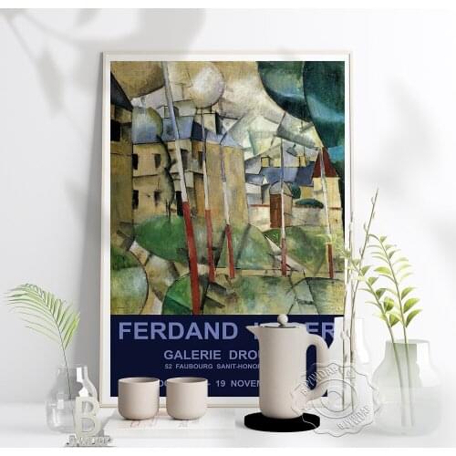 Ferdand Leger 1965 Exhibition Poster, Galerie Drouant 52 Faubourg Sanit-Honore, Paris Art Print, Leger Vintage Home Decor Gift