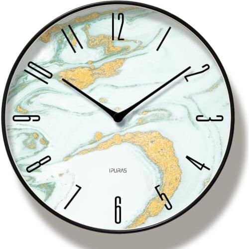 12 Inch Gold Wall Clock Modern Minimalist Round Clock Wall Clock Mute Quartz Clock Home Decorate For Living Room