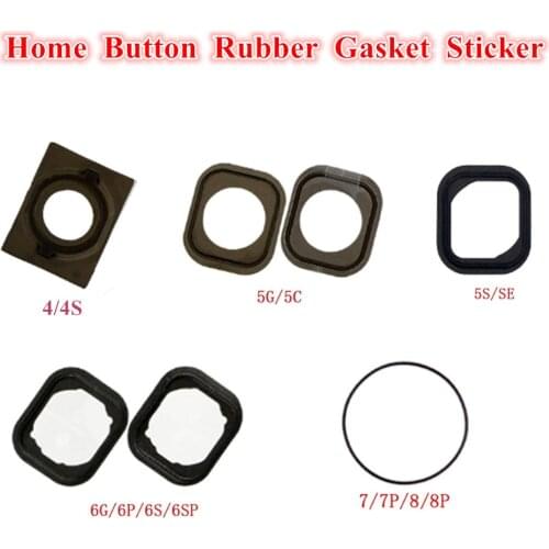 10Pcs/lot New Home Button Glue Adhesive Rubber Gasket Sticker Holder Replacement Parts For iPhone 4 4S 5 5C 5S SE 6 6S 7 8 Plus