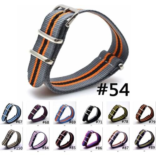 18mm 20mm Nato Sport Woven Nylon Watch Band Replaces Dw Watch Strap Nato Military Stripe Canvas Wrist Strap Metal Buckle Belt