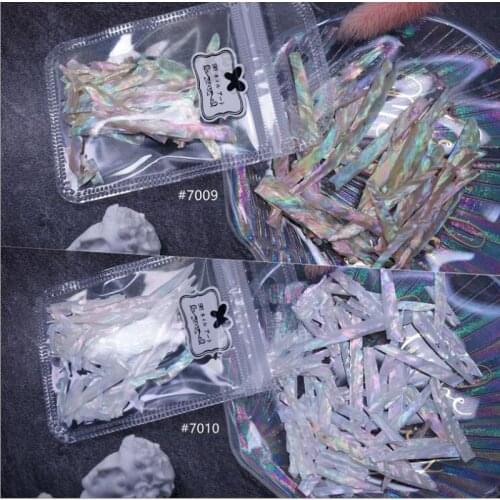 2 bags of ultra-thin boutique white/bright wood color shell nail nails long nail art decoration nail art jewelry natural shell