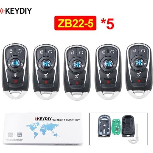 5Pcs/Lot KEYDIY Universal KD Smart Key ZB22-5 Car Key Remote Replacement for KD-X2 Fit for More than 2000 Models