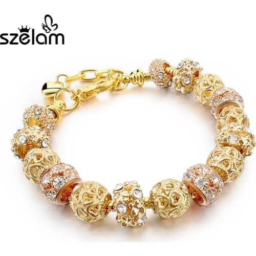 Szelam Friendship Bracelets & Bangles Women Bracelets 2019 Gold Bracelet Ethnic Jewelry Sbr150325