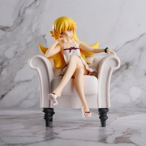 Anime Figure Retail Anime Monogatari Bakemonogatari Oshino Shinobu Painted PVC Action Figure Collection Model Toys Gift 12CM