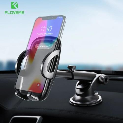 FLOVEME Automatic Car Phone Holder For Samsung Galaxy S9 S8 Note 10 Universal Car Holder For Phone In Car For iPhone Xs 8 7 Plus