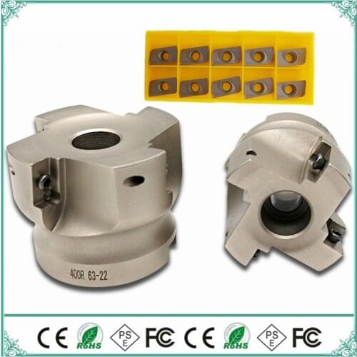 Milling head BAP400R 50 63 80 100 1Pcs + Blade APMT1604 10Pcs Milling discs CNC machine tool knife Insert the carbide blade