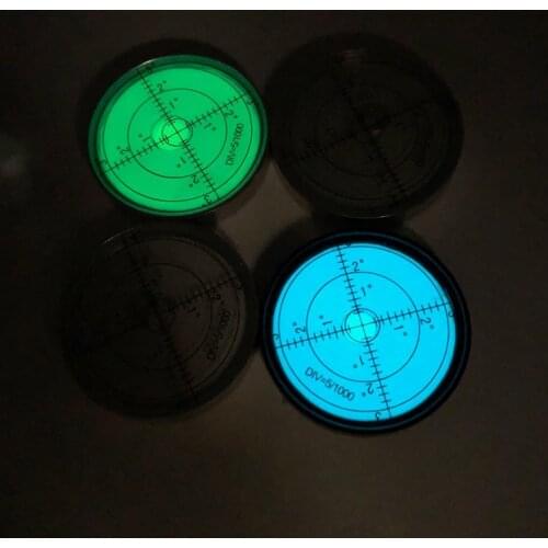 HACCURY High Quality Luminous Level Bubble Spirit Level Bullseye Level Black/White Color Size 60*10mm