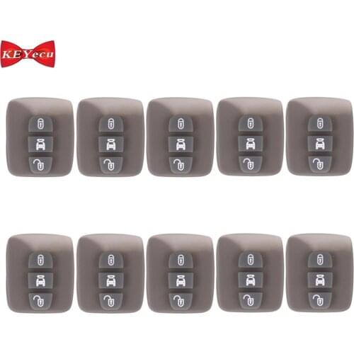 KEYECU 10pcs for Chevrolet Captiva 2008 2009 2010 2011 2012 2013 Remote Key Fob Pad Button Rubber 2/ 3 Button OKA-151T