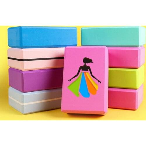 2Pcs Set Gym Fitness EVA Yoga Block Colorful Foam Block Brick for Crossfit Exercise Workout Training Bodybuilding Equipment
