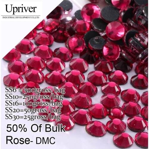 Bulk Packing Shiny Stones Flatback Best Quality SS6 SS10 SS16 SS20 SS30 Rose Hotfix Rhinestones