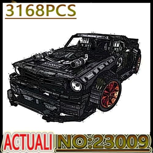 Hot 1965 Ford Mustang Hoonicorn Racing Car Ft 20102 MOC-22970 Building Block Bricks Kid Educational Toys Birthday Gifts 23009