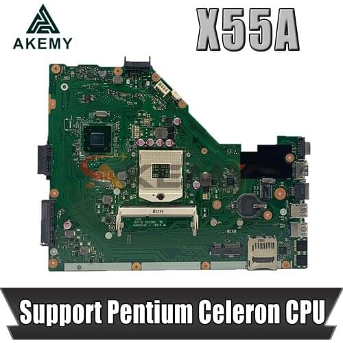 Laptop Motherboard For ASUS X55A PGA 989 Notebook Mainboard REV 2.1 SJTNV HM70 Support Pentium Celeron CPU