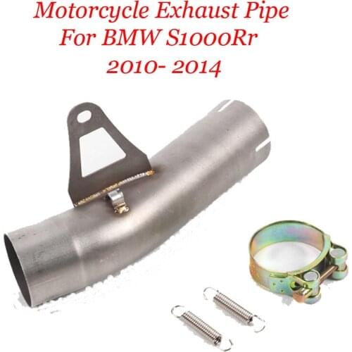 Motorcycle-bmw s1000 s1000rr medium exhaust pipe 2010-2014 year motorcycle exhaust muffler connect mid exhaust pipe connection
