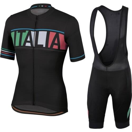 New ITALIA 2019 Men Summer Clothing cycling Clothes kit short sleeve bib shorts mens Breathable Bib Shorts maillot ciclismo set