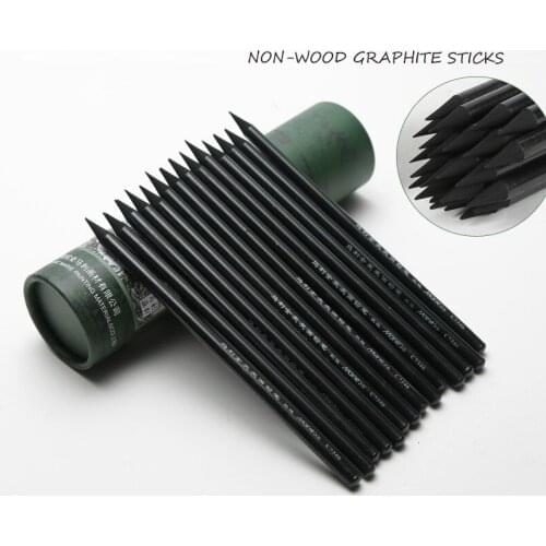 2021 new Non-Wood Graphite Pencils Soft ALL-GRAPHITE Sketching Drawing Artist Pencil Set Art Charcoal Full Graphite NO.C7346