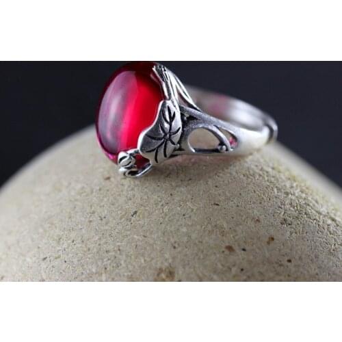 The character of silver new incoming superstar Matt folk style summer Hezu silver ring opening