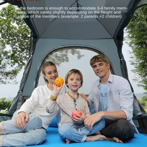 Camel Outdoor Tent Thickened Foldable Three-Door Automatic Park Tent Camping Rainproof Equipment Supplies