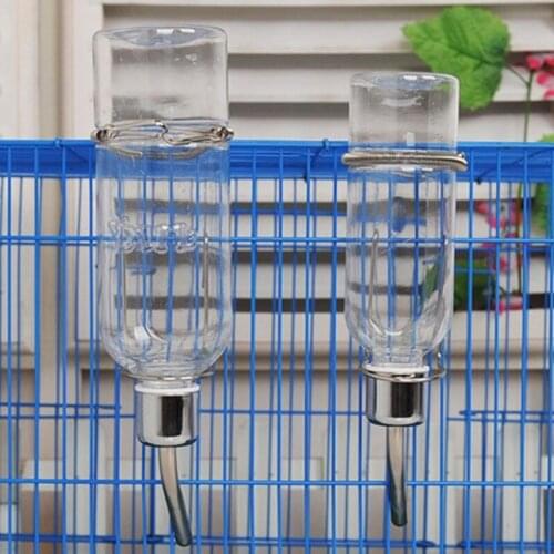 Pet Self Transparent Water Bottle Drinking Hanging Fountain No Drip Water Feeder For Dogs Cats Small Animals#1 Pet Supply Tool