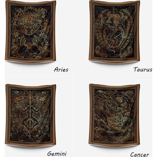 Psychedelic Tapestry Wall Hanging Astrology Divination Bedspread Constellations Tapestry Blanket Home Decoration Accessories