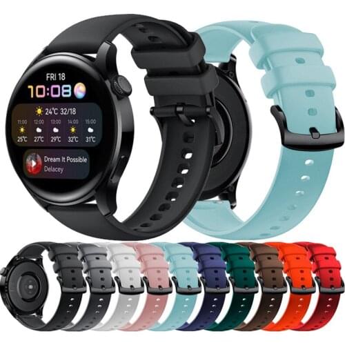 22mm Silicone Band Strap For Huawei Watch GT 2 pro Smartwatch Official Wristband for Samsung Galaxy Watch 3 45mm / 46mm Bracelet