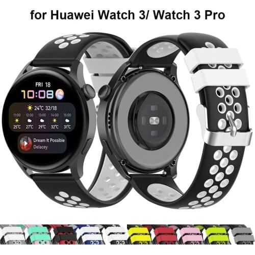 22mm Sports Silicone Band Strap For Huawei Watch 3 / GT 2e / GT2 46mm Wristband Bracelet Watchband for Honor Magic Watch correa
